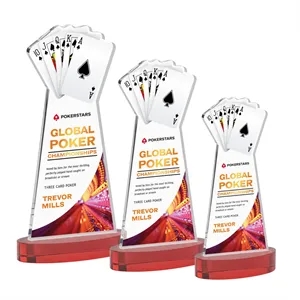 Poker VividPrint™ Award on Alberton Base - Red