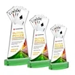 Poker VividPrint™ Award on Alberton Base - Green | https://www.bestnamebadges.com