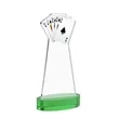 Poker VividPrint™ Award on Alberton Base - Green | https://www.bestnamebadges.com