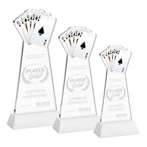 Poker Award on Hartford Base - White
