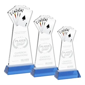 Poker Award on Hartford Base - Sky Blue