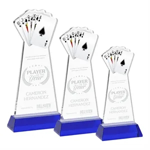 Poker Award on Hartford Base - Blue