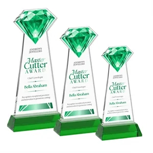 Gemstone  VividPrint™ Award on Hartford Base - Green