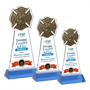 Fire Dept VividPrint™ Award on Hartford Base - Sky Blue