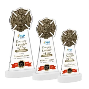 Fire Dept VividPrint™ Award on Alberton Base - White