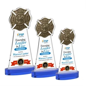 Fire Dept VividPrint™ Award on Alberton Base - Blue