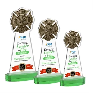 Fire Dept VividPrint™ Award on Alberton Base - Green