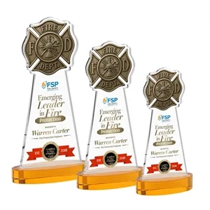 Fire Dept VividPrint™ Award on Alberton Base - Amber