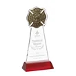 Fire Dept Award on Hartford Base - Red | https://www.bestnamebadges.com