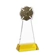 Fire Dept Award on Hartford Base - Gold | https://www.bestnamebadges.com