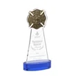 Fire Dept Award on Alberton Base - Blue | https://www.bestnamebadges.com