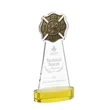 Fire Dept Award on Alberton Base - Gold | https://www.bestnamebadges.com