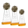 Fire Dept Award on Alberton Base  - Amber | https://www.bestnamebadges.com