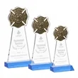 Fire Dept Award - Sky Blue | https://www.bestnamebadges.com