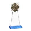 Fire Dept Award - Sky Blue | https://www.bestnamebadges.com