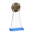 Fire Dept Award - Sky Blue | https://www.bestnamebadges.com