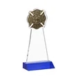 Fire Dept Award - Blue | https://www.bestnamebadges.com