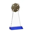 Fire Dept Award - Blue | https://www.bestnamebadges.com