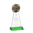 Fire Dept Award - Green | https://www.bestnamebadges.com