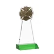 Fire Dept Award - Green | https://www.bestnamebadges.com