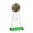 Fire Dept Award - Green | https://www.bestnamebadges.com