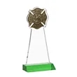Fire Dept Award - Green | https://www.bestnamebadges.com