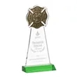 Fire Dept Award - Green | https://www.bestnamebadges.com