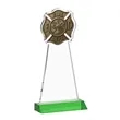Fire Dept Award - Green | https://www.bestnamebadges.com