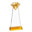 Gemstone Award on Hartford Base - Amber | https://www.bestnamebadges.com