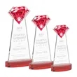 Gemstone Award on Alberton Base - Red | https://www.bestnamebadges.com