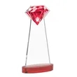 Gemstone Award on Alberton Base - Red | https://www.bestnamebadges.com
