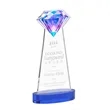 Gemstone Award on Alberton Base - Blue | https://www.bestnamebadges.com