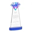 Gemstone Award on Alberton Base - Blue | https://www.bestnamebadges.com
