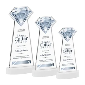 Gemstone VividPrint™ Award on Alberton Base - White