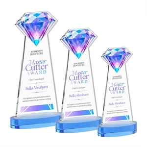 Gemstone  VividPrint™ Award on Alberton Base - Sky Blue