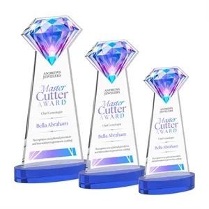 Gemstone VividPrint™ Award on Alberton Base - Blue