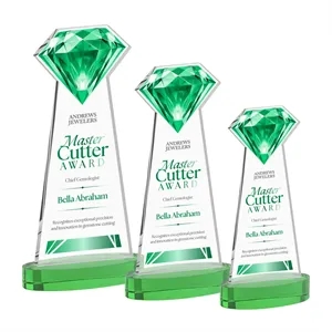 Gemstone VividPrint™ Award on Alberton Base - Green