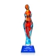 Venus Award on Sheffield Base - Blue | https://www.bestnamebadges.com