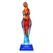 Venus Award on Sheffield Base - Blue | https://www.bestnamebadges.com
