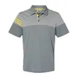 Adidas Men's Heathered 3-Stripes Colorblocked Polo - A213 | https://www.bestnamebadges.com