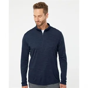 Adidas Men's Lightweight Melange Quarter-Zip Pullover - A475 | https://www.bestnamebadges.com