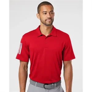 Adidas Men's Floating 3-Stripes Polo - A480 | https://www.bestnamebadges.com