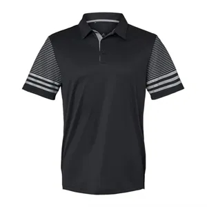 Adidas Men's Striped Sleeve Polo - A490 | https://www.bestnamebadges.com
