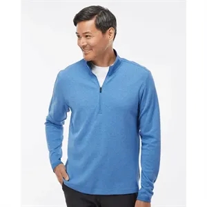 Adidas Men's 3-Stripes Quarter-Zip Sweater Pullover - A554 | https://www.bestnamebadges.com
