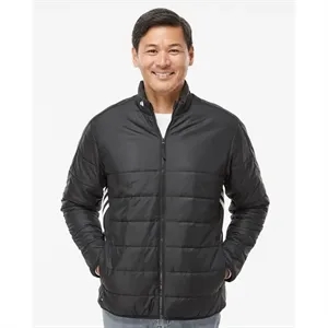 Adidas Men's 3-Stripes Puffer Full-Zip Jacket - A570 | https://www.bestnamebadges.com