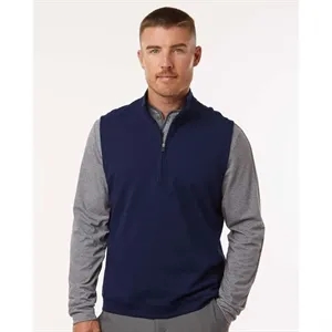 Adidas Men's Club Quarter-Zip Vest - A599 | https://www.bestnamebadges.com