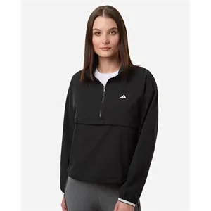 Adidas Women's Go-To Quarter-Zip Jacket - A1012 | https://www.bestnamebadges.com