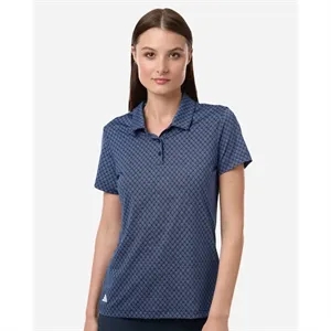 Adidas Women's 4-Way Stretch Printed Polo - A717 | https://www.bestnamebadges.com