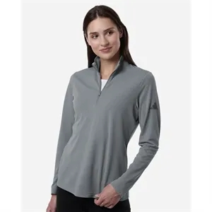 Adidas Women's Lightweight Quarter-Zip Pullover - A400 | https://www.bestnamebadges.com