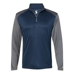 Badger Men's Ultimate SoftLock™ Sport Quarter-Zip Pullove... | https://www.bestnamebadges.com